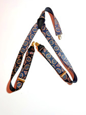 CAS Germany Classic Suspenders Silk Blend with Leather  Brass Adjustable Clips