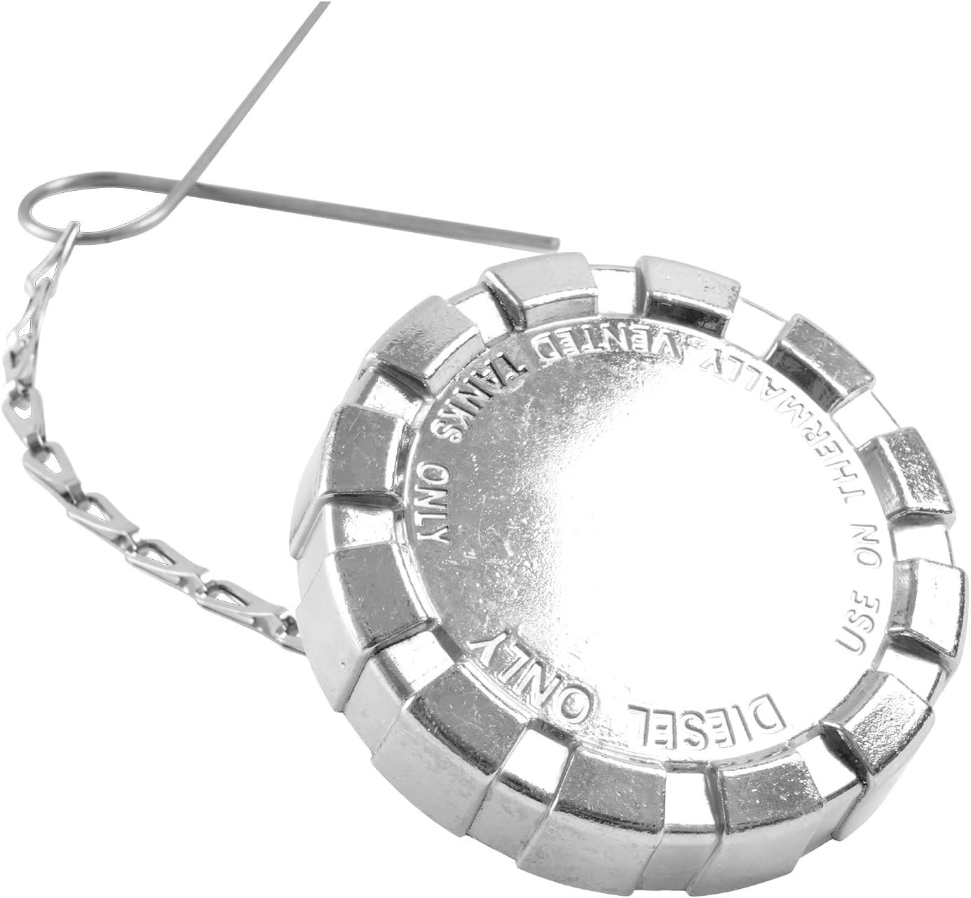 Fuel Cap for Kenworth Trucks - Non-Locking, Non-Vented, Silver 