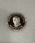 Vintage 1988  Barrick Mercur Gold Mine 1 oz .999 Proof Silver Round Frank Wicks