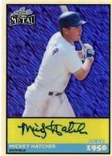 2026 LEAF METAL BASEBALL MICKEY HATCHER #ED 3/7 PURPLE PRISMATIC AUTO DODGERS