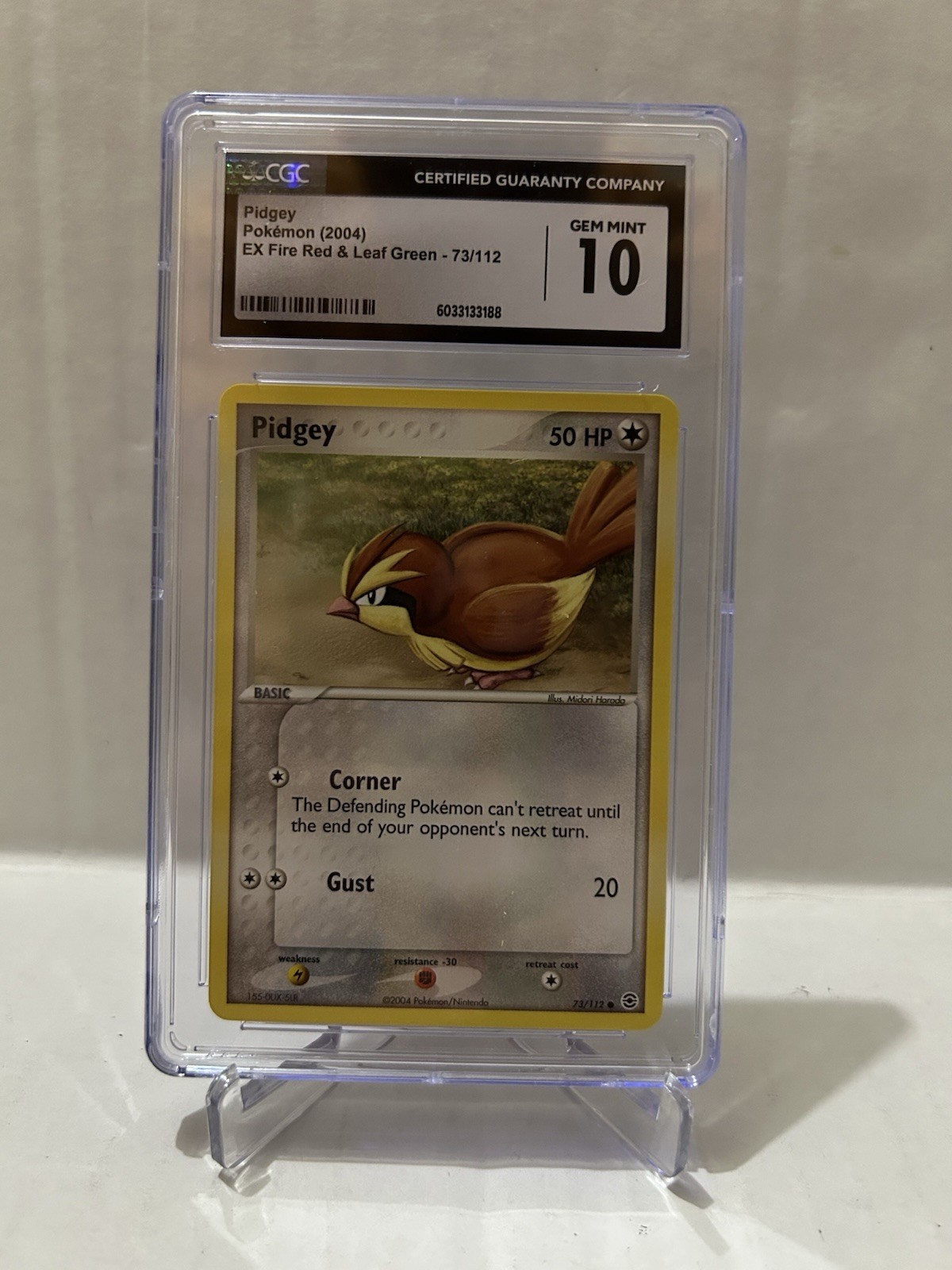 Pokemon 2004 Pidgey 73/112 - CGC 10 - EX Fire Red & Leaf Green  - Free Shipping