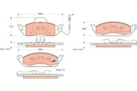 Bremsbelagsatz Scheibenbremse Cotec TRW GDB1378 FüR Mercedes Klasse W163 230 163