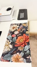 Vintage Peony Floral Large Gaming Mouse Pad 23.6"x11.5" Non-Slip Desk Mat