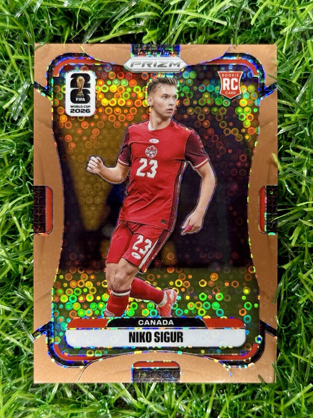 2026 Panini World Cup PRIZM NIKO SIGUR CANADA Tan Disco Rookie RC # /175 171๐ฅ