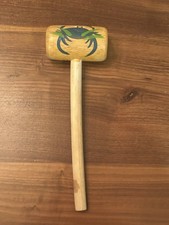 Charming Hand-Painted Wooden Crab Mallet - 7  Kitchen/Seafood Tool