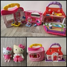 Hello Kitty Blue Box Playset Accessories Bundle + Sanrio Extra Figures (See Desc