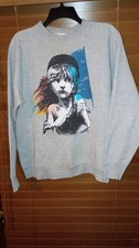 Vintage 1986 Les Miserables Sweatshirt USA Grey Pullover Sz L 19"x25.5"  READ