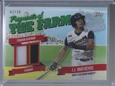 2018 Topps Pro Debut Fragments of the Farm Relics Green 43/99 JJ Matijevic 0jd0