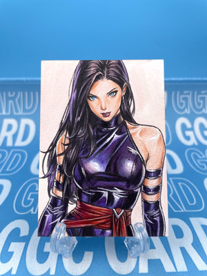 GGC Studio Marvel Psylocke Artist Hand Drawn Auto Sketch Card 1/1