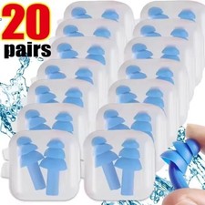 1Pair Soft Silicone Waterproof Earplugs Noise Cancelling Reusable Ear Plug for