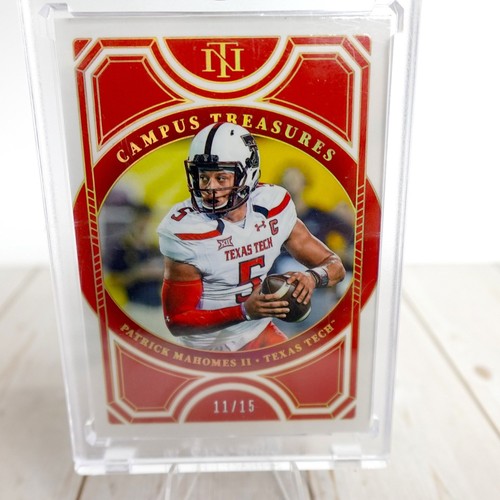 2025 Panini National Treasures Campus Treasures Patrick Mahomes /15 Texas Tech