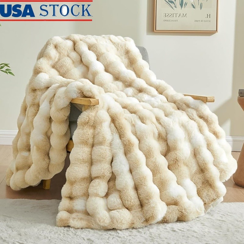 Cozy Faux Fur Decorative Throw Gift New