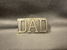 Vintage Dad In Block Letters Metal Belt Buckle