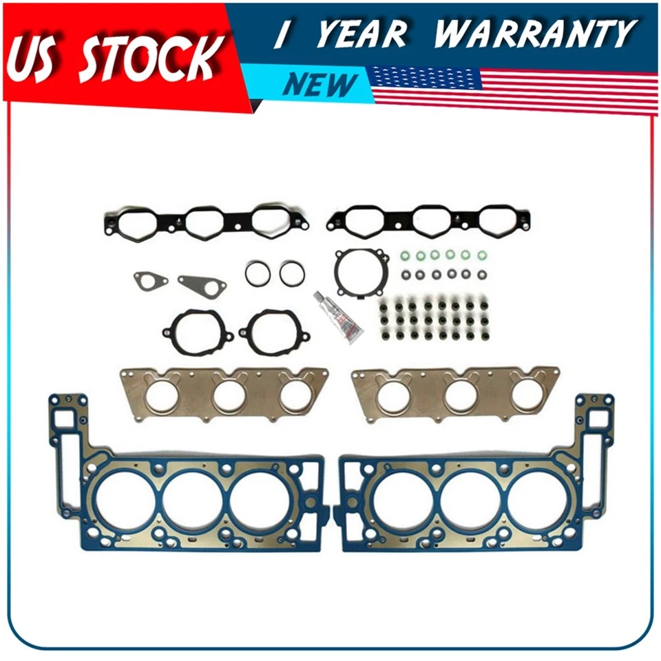 Juego de juntas de culata de motor para 06-11 Mercedes-Benz ML350 R350 C350 3,5 L Foto 3 de 4