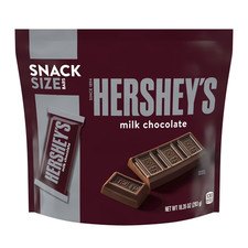 Hershey's Milk Chocolate Snack Size Candy, Bag 10.35 oz org