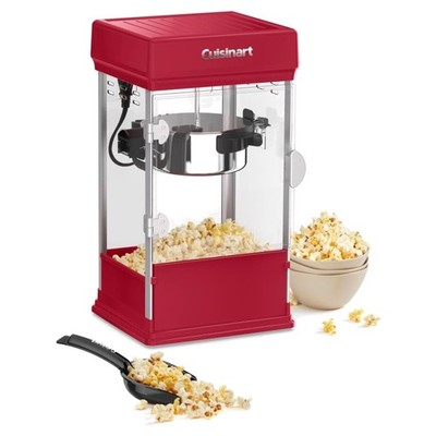 Theater-Style Red Popcorn Maker - 16 Cups in 3 Min with Quick-Clean Features