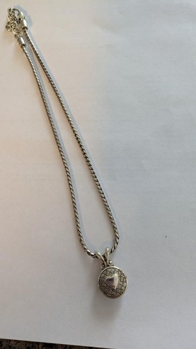 BRIGHTON NECKLACE - reversable pendant - heart - large stone - pretty bail