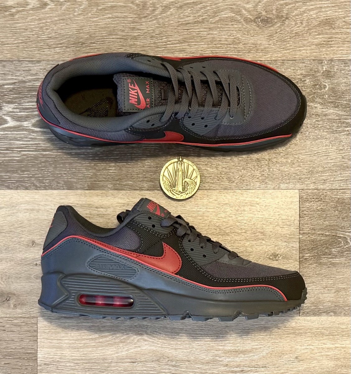 Nike Air Max 90 PRM 'Iron Grey University Red' HV4517-001 Men's