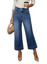 High Waisted Baggy Jeans Women's Stretch Denim Summer Wide Leg Pants