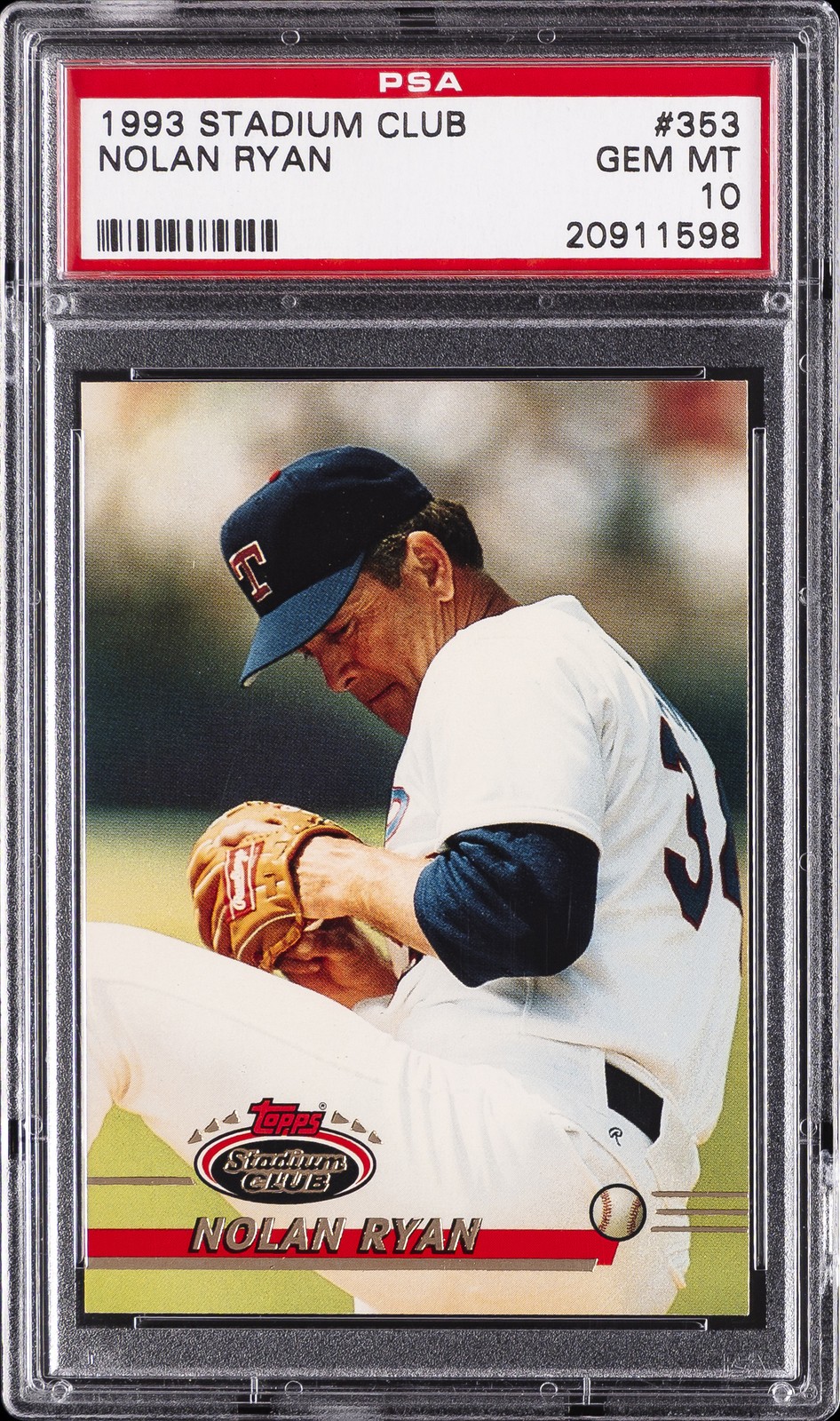 1993 STADIUM CLUB #353 NOLAN RYAN PSA 10