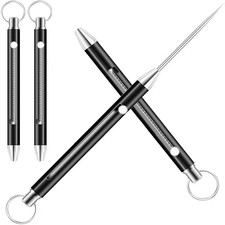 Retractable Titanium Toothpick Reusable Portable Keychain Metal Toothpick