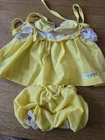 Vintage Cabbage Patch Kid 1980s  coleco yellow gingham shoulder tie dress outfit