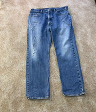 vintage Levi's 505 Straight Leg Jeans Men's 38x30 blue Denim Made in USA Y2K