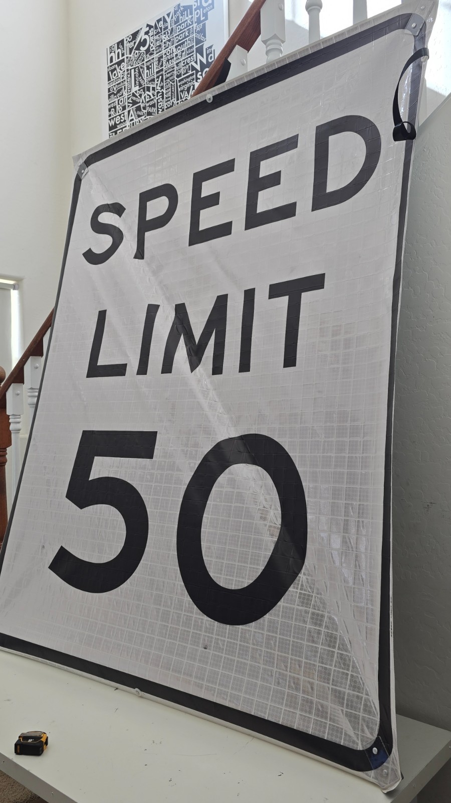 Cortina 07-800-0505-L-RU 48x60 Superbright Roll-Up Speed Limit 50 Sign Lexan USA