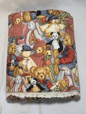 Blue Jean Teddy Handmade Baby Blanket Nursery Quilt Teddy Bear Cottagecore Y2k