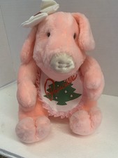 Rich's 1987 Vintage Priscilla Pink Pig Plush Stuffed Animal 14"
