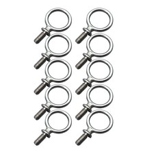 10pc Stainless Steel Horse Equipment Leather Ring Buckles M10 Fastening
