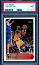 Kobe Bryant Rookie Card 1996-97 Topps #138 PSA 9. rookie card picture
