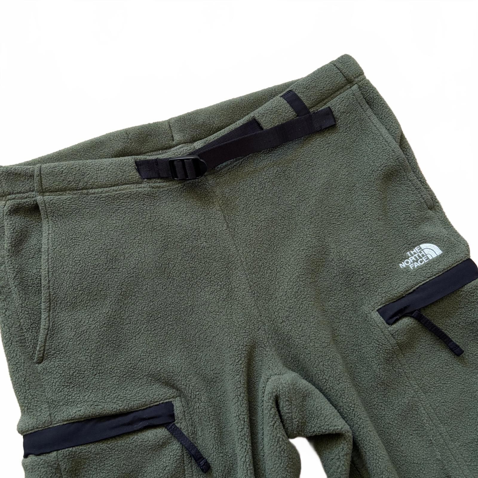 North Face Alpine Polartec 200 Fleece Pants Belted Olive Green Men’s Size Small thumbnail 3