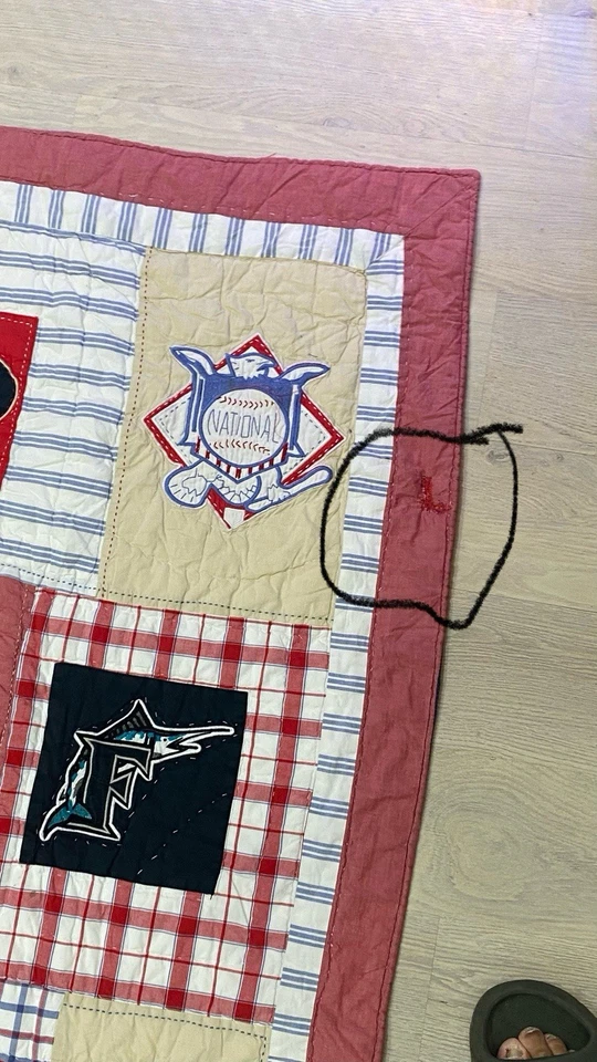 棒球被 Pottery Barn Kids MLB 全国联盟拼布毯 82x65 英寸 — 第 4/4 张图片