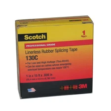 3M Scotch Linerless Rubber Splicing Tape (130C): 1 in. x 15 ft. (Black)