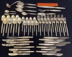 Vintage MCM Stardust Sterling Silver Flatware 58 Piece Set ~ 2786 Grams Total