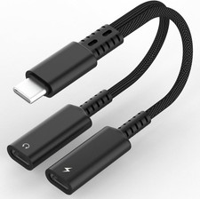 USB C Splitter Headphone Jack and Charger