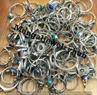 Bulk Lot Red Coral & Mix Gemstone 10PCS Rings 925 Sterling Silver Plated Jewelry