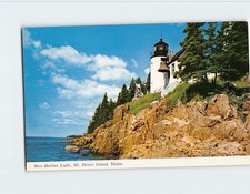 Postcard Bass Harbor Light Acadia National Park Mount Desert Island Maine USA