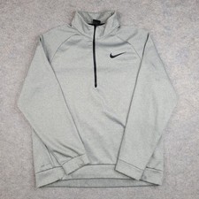 Nike Pullover Mens Large Gray Dri-FIT 1/4 Zip Long Sleeve Running Top 860497-091