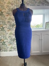 Women’s Blue Pleated Dress with Detailing, Size M