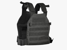 Tactical Adjustable Weighted Vest for Men and Women WODs, Strength Black