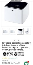 Lavadora portátil compacta aut. Wash de 2 kg de capacidad, con IA, para encimera