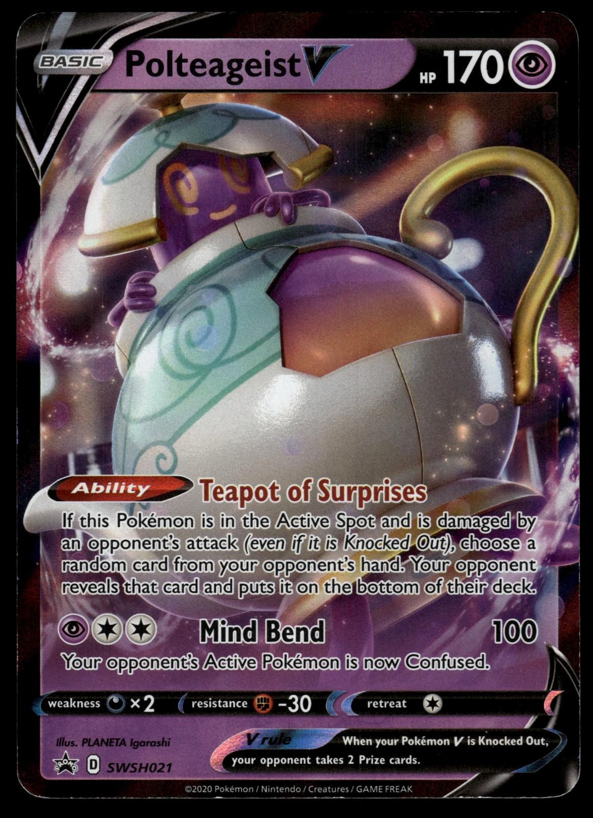 Polteageist V SWSH021 Sword & Shield Promo Promo Pokemon Holo Igarashi MP