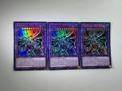 3 x Egyptian God Slime RA01-EN029 Ultra Rare 1st Edition YuGiOh Playset NM