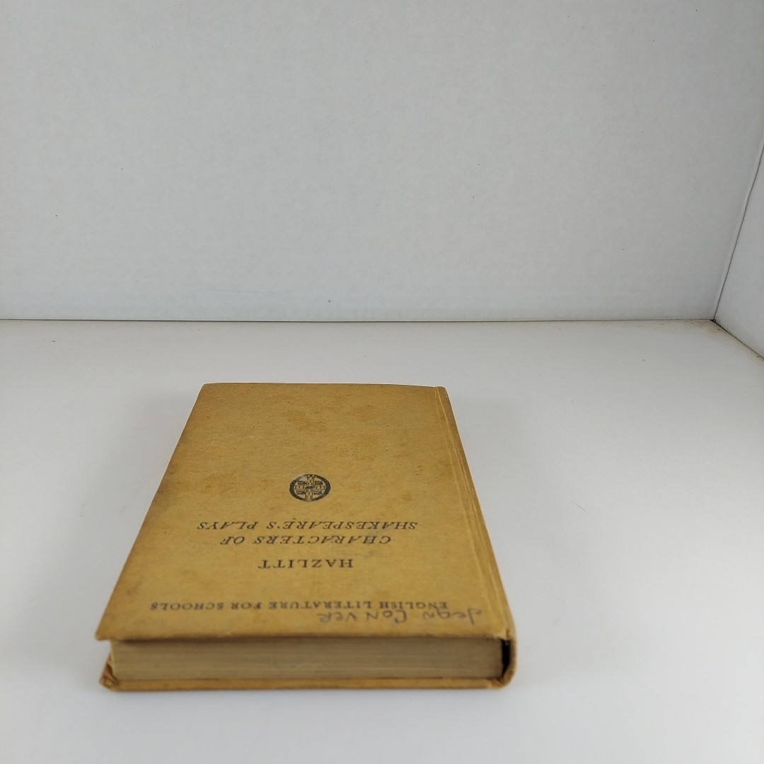 Characters of Shakespeares Plays William Hazlitt 1915 Cambridge University Press