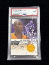 2010-11 Prestige Stat Stars GU Materials /249 Kobe Bryant #4 PSA 9 POP 1 Mamba