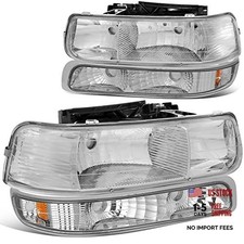 OEM Replacement Headlight Housing Assembly Compatible with Clear Lens 4-Pieces