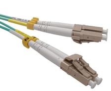 Fiber Optic Patch Cable, LC to LC, 10 Gig Multimode 50/125 OM3, Duplex, 50M