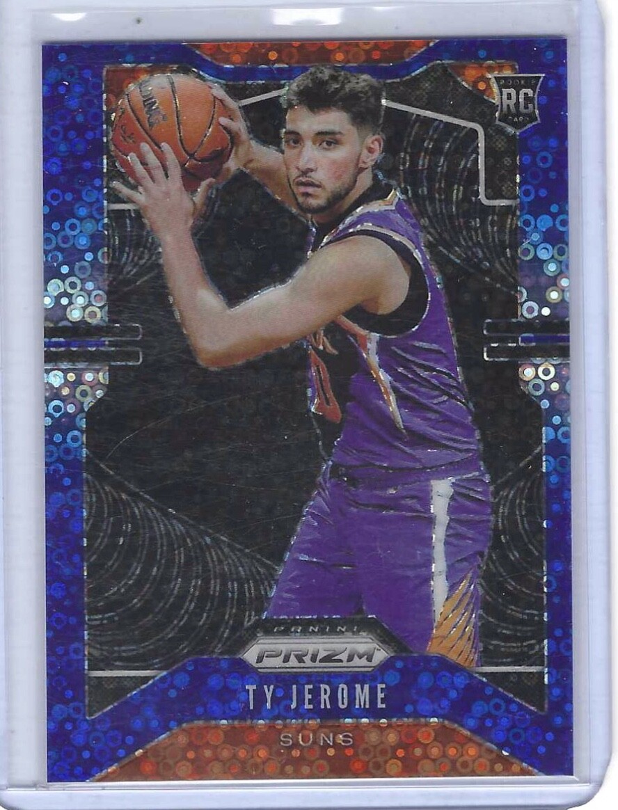 TY JEROME 2019-20 PANINI PRIZM BLUE DISCO FAST BREAK ROOKIE RC #D 066/175